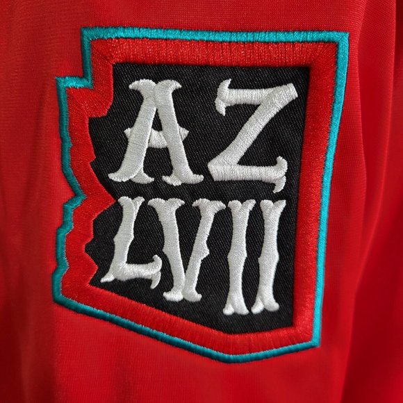 Starter Red Michael Strahan NFL Super Bowl LVII Embroidered Track Jacket Sz 2XL - Picture 6 of 13